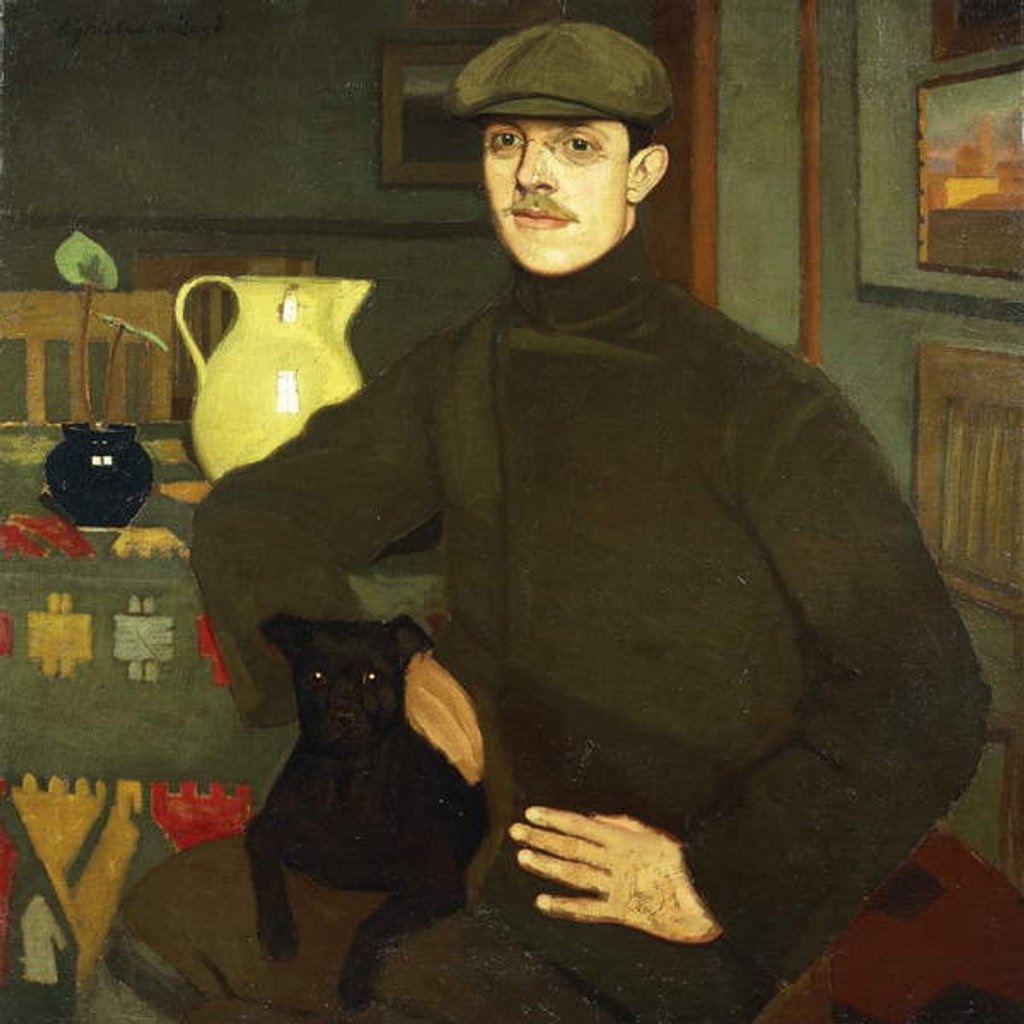 Detail of Portrait of Llewelyn Lloyd, 1895 by Oscar Ghiglia