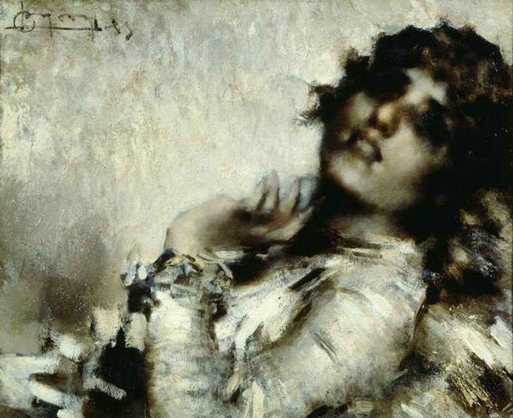 Detail of Portrait of a Woman by Luigi Conconi
