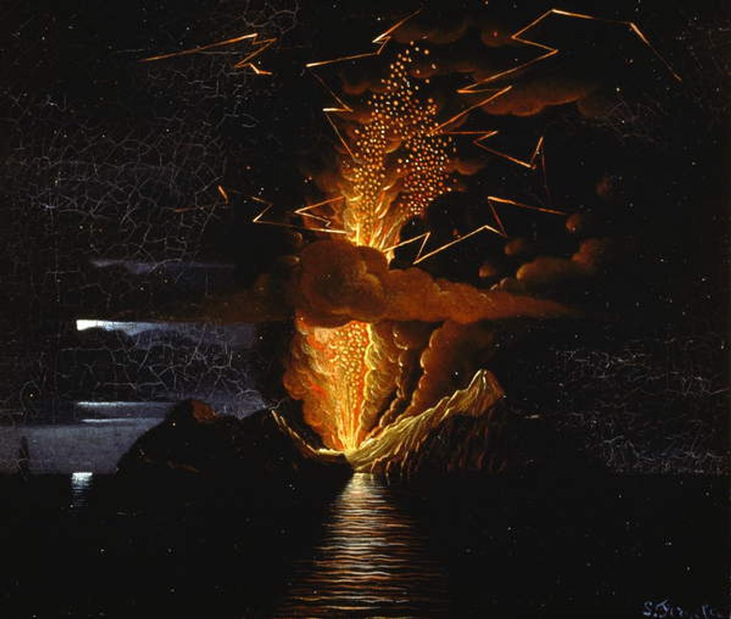 Detail of King Ferdinand Island, circa 1831 by Salvatore Fergola