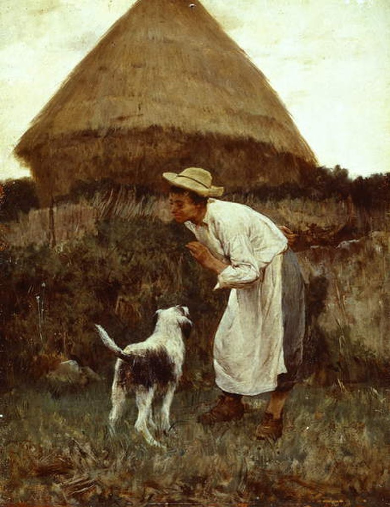 Detail of Friends, c.1882 by Egisto Ferroni