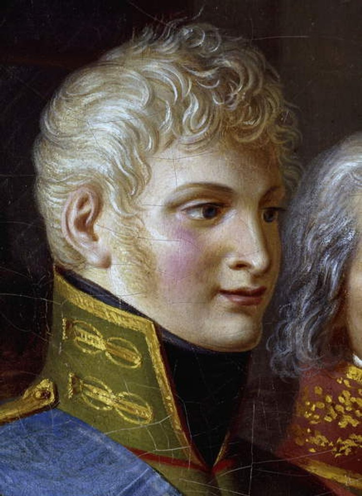 Detail of Portrait of Tsar Alexander I of Russia, detail by Jean-Charles Tardieu