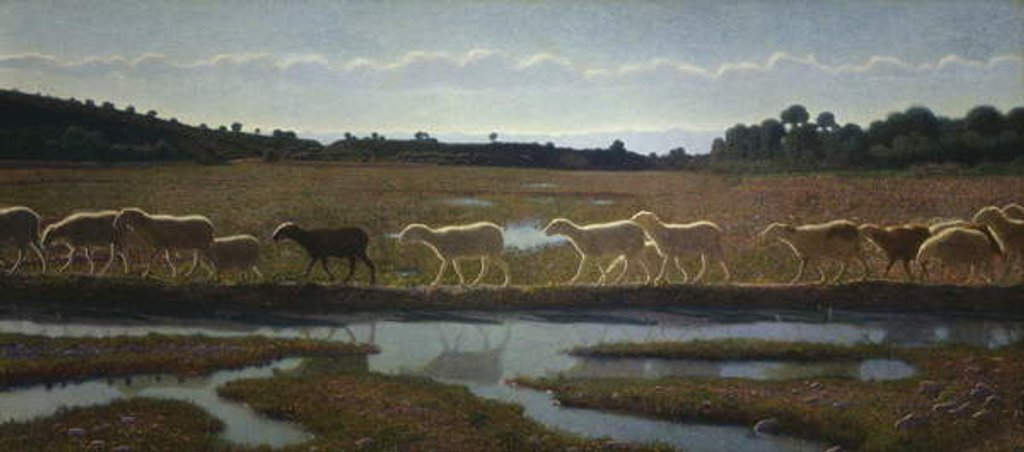 Detail of The mirror of life, 1895-98 by Giuseppe Pellizza da Volpedo