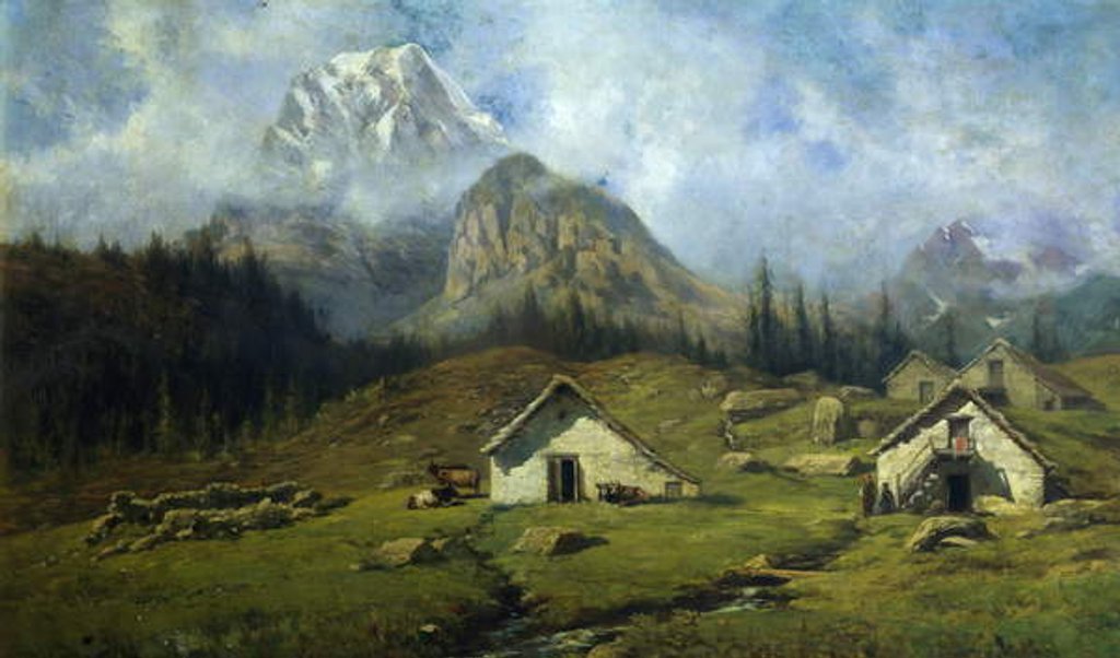 Detail of Cabins on Alpe Veglia, 1900-04 by Federico Ashton