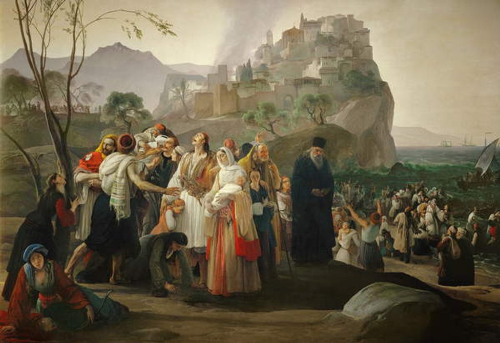 Detail of Refugees of Parga, 1826-31 by Francesco Hayez