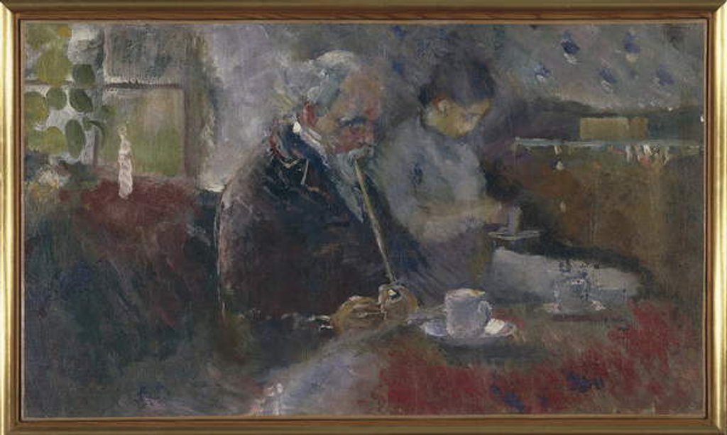 Detail of At the Coffee Table, 1883 by Edvard Munch
