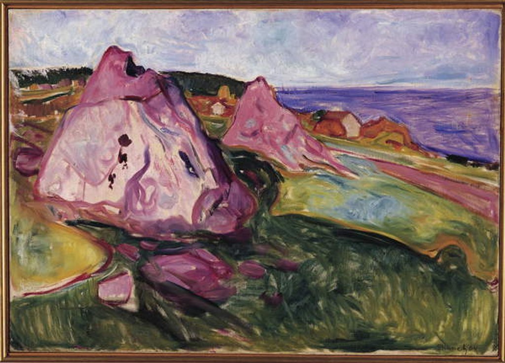 Detail of Landscape, Violet Rocks, 1904 by Edvard Munch