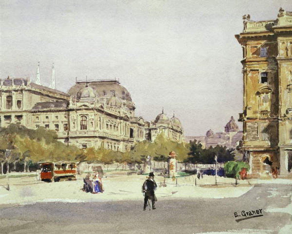 Detail of Ring and Opera House in Vienna, Austria by Ernst Graner