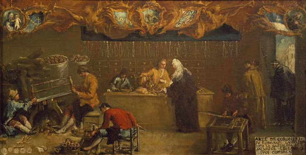 Detail of The Arte dei Coroneri, c.1750 by Francesco Guardi