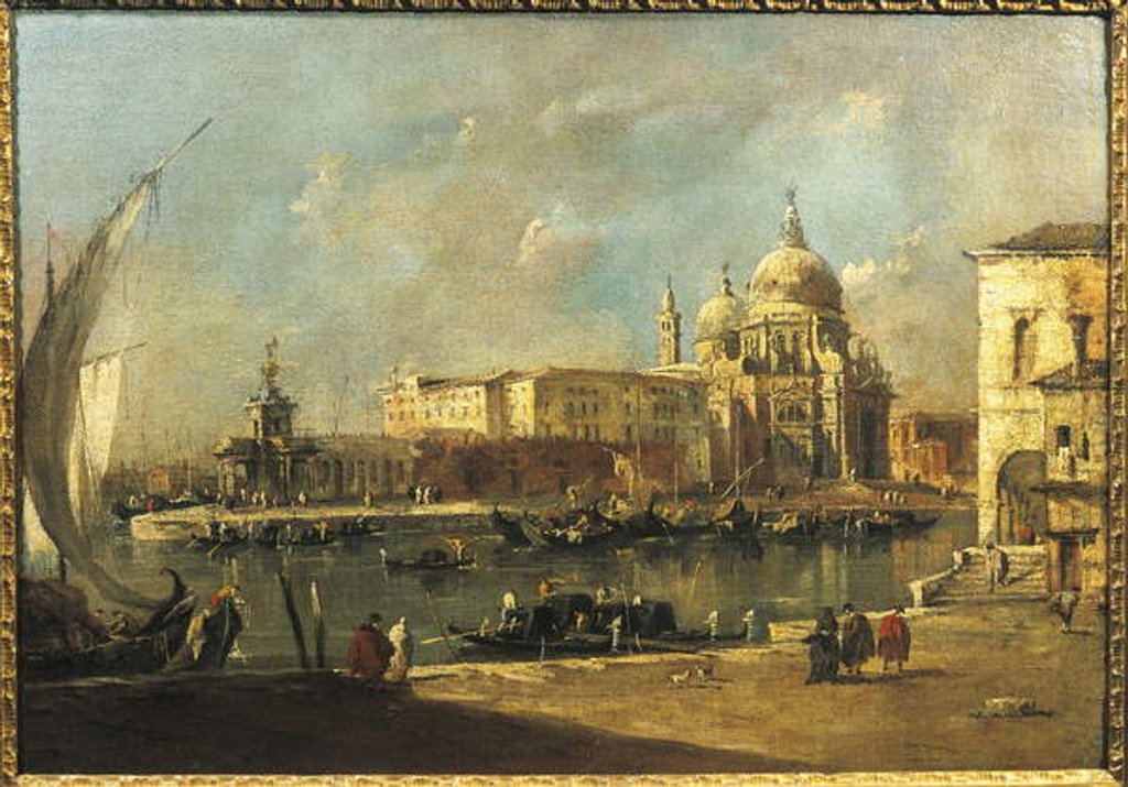 Detail of View of the Dogana and Santa Maria della Salute, Venice by Francesco Guardi