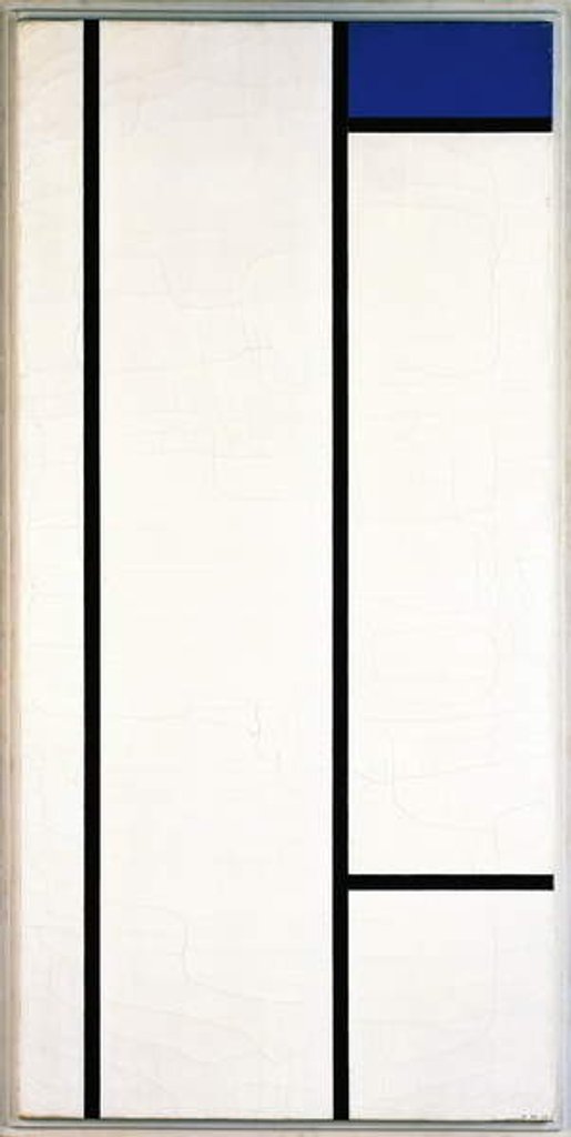 Detail of Vertical composition with blue and white, 1936 by Piet Mondrian