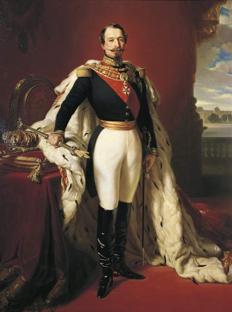 Detail of Portrait of Napoleon III, c.1852 by Franz Xaver Winterhalter