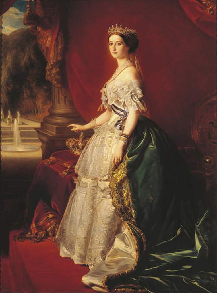 Detail of The Empress Eugenie, c.1852 by Franz Xaver Winterhalter