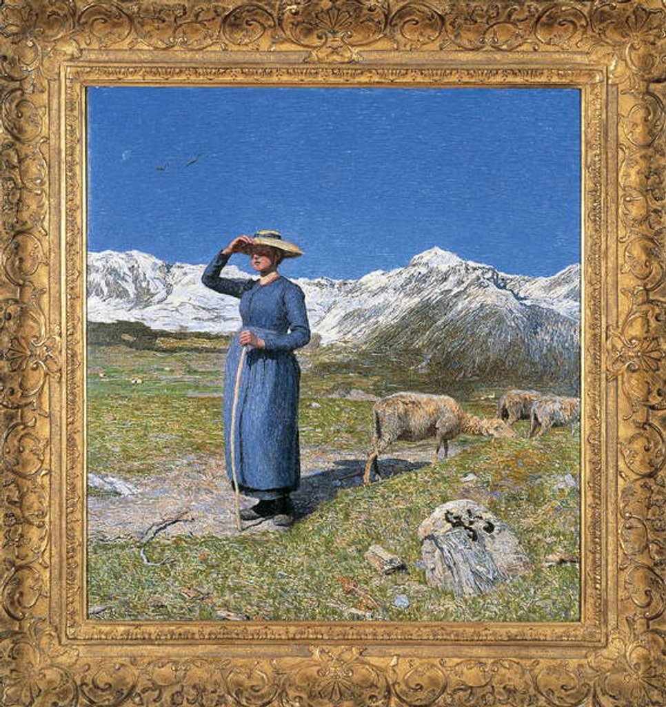 Detail of Midday in the Alps, 1891 by Giovanni Segantini