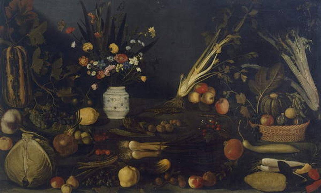 Detail of Still life of flowers and plants by Michelangelo Merisi da Caravaggio