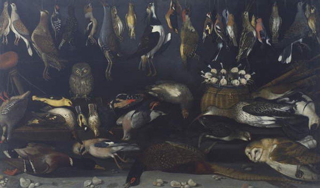 Detail of Still life with Birds, by Master of the Hartford Still-life by Michelangelo Merisi da Caravaggio