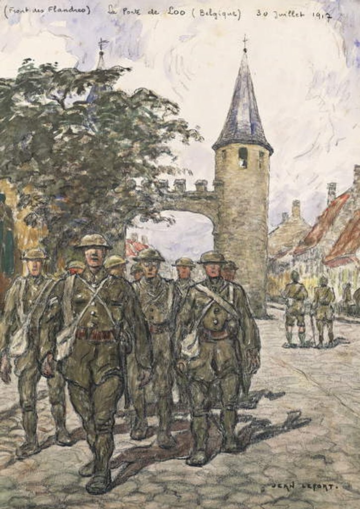 Detail of Flanders front, gate of Loo, 30 July 1917 by Jean-Louis Lefort