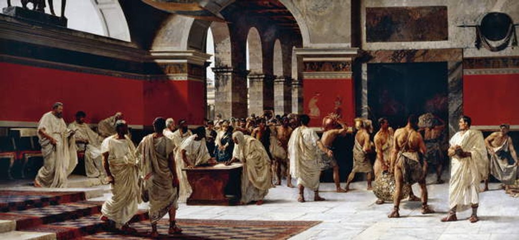 Detail of Restauratio Aerarii, 1894 by Giuseppe Sciuti