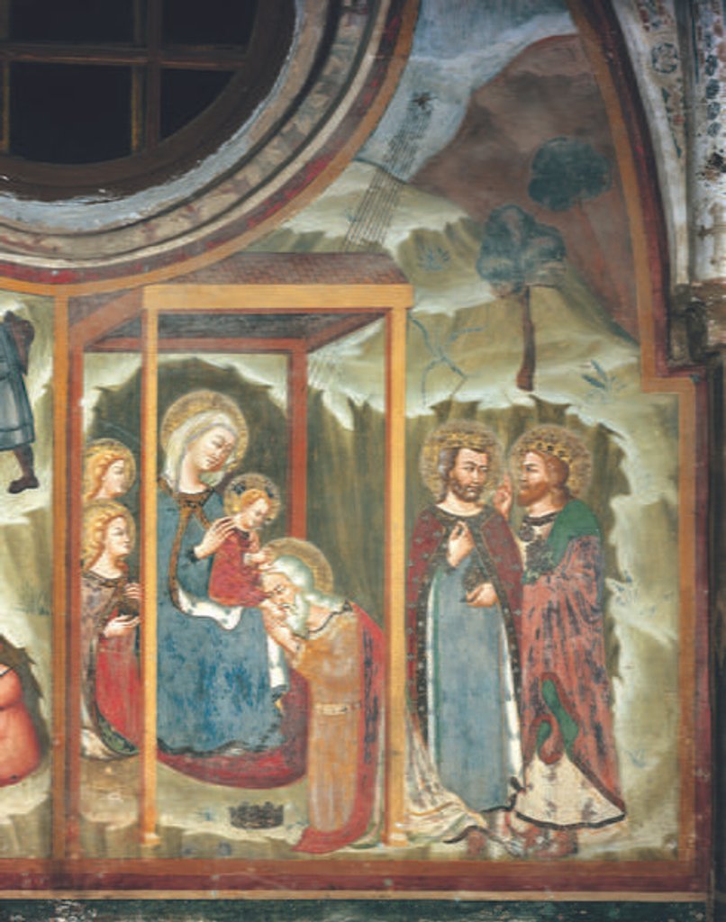 Detail of The Adoration of the Maji by Master Trecentesco of Sacro Speco School
