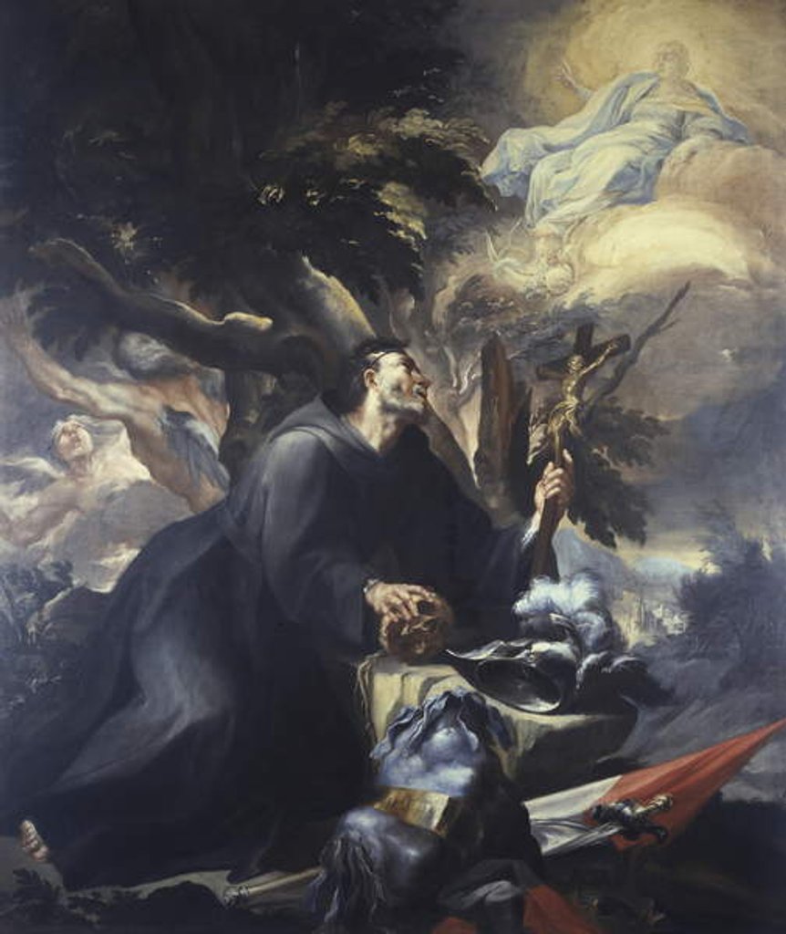 Detail of William Of Aquitaine In Penance by Domenico Antonio Vaccaro