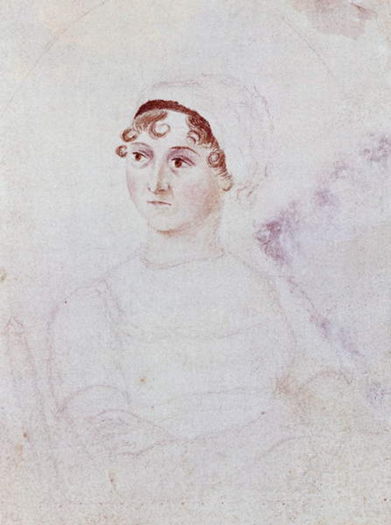 Detail of Portrait of Jane Austen, c.1810 by Cassandra Austen