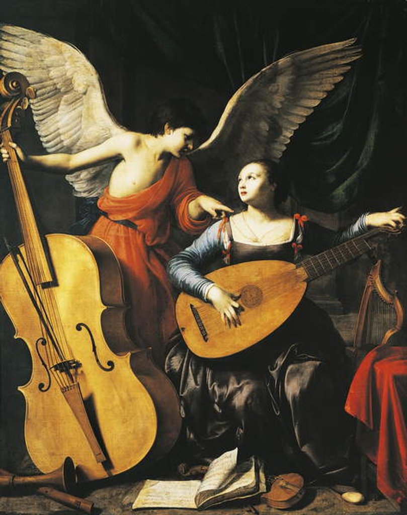 Detail of Saint Cecilia and Angel, by Carlo Saraceni, c.1610 by Carlo Saraceni