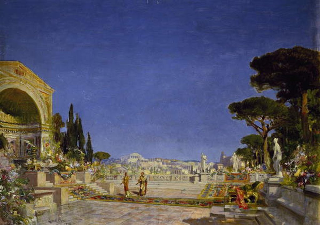 Detail of Set design for 'Nerone', 1934 by Edoardo Marchioro