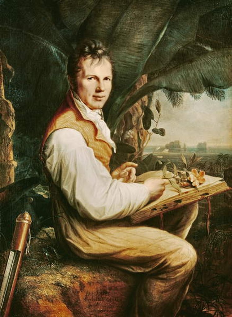 Detail of Alexander von Humboldt, 1809 by Friedrich Georg Weitsch