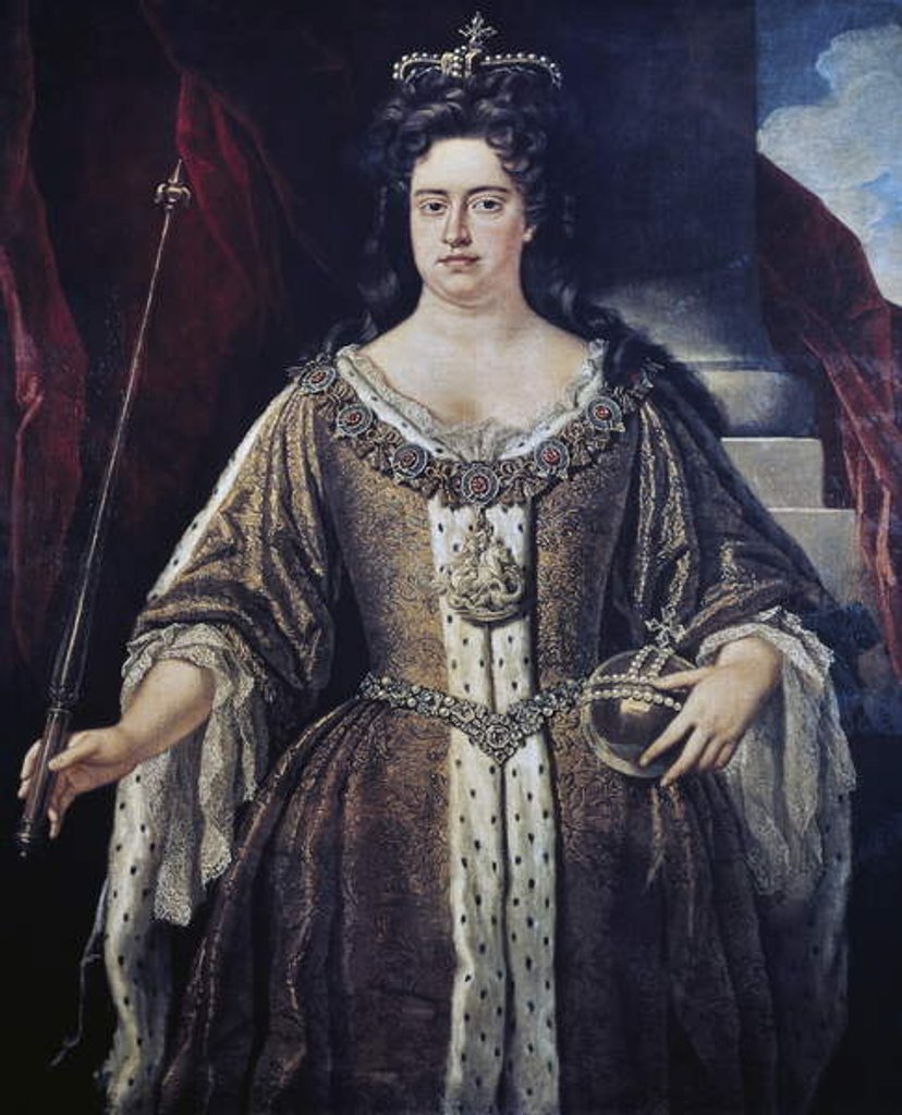 Detail of Portrait of Queen Anne, c.1702 by Johann Closterman