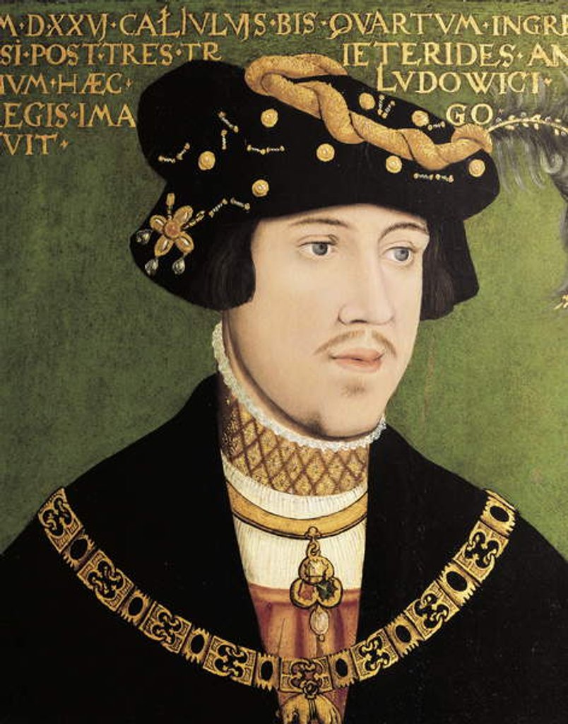 Detail of Portrait of Louis II of Hungary, King of Hungary, Bohemia and Croatia by European School
