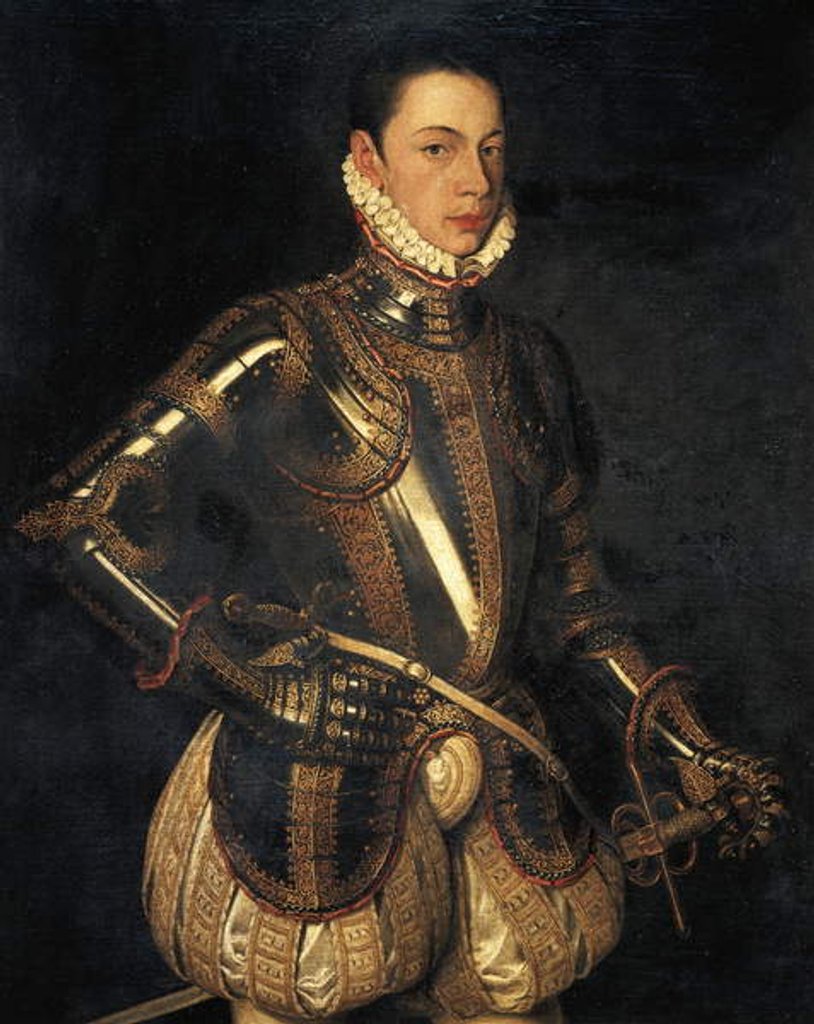 Detail of Portrait of Alessandro Farnese by Alonso Sanchez Coello