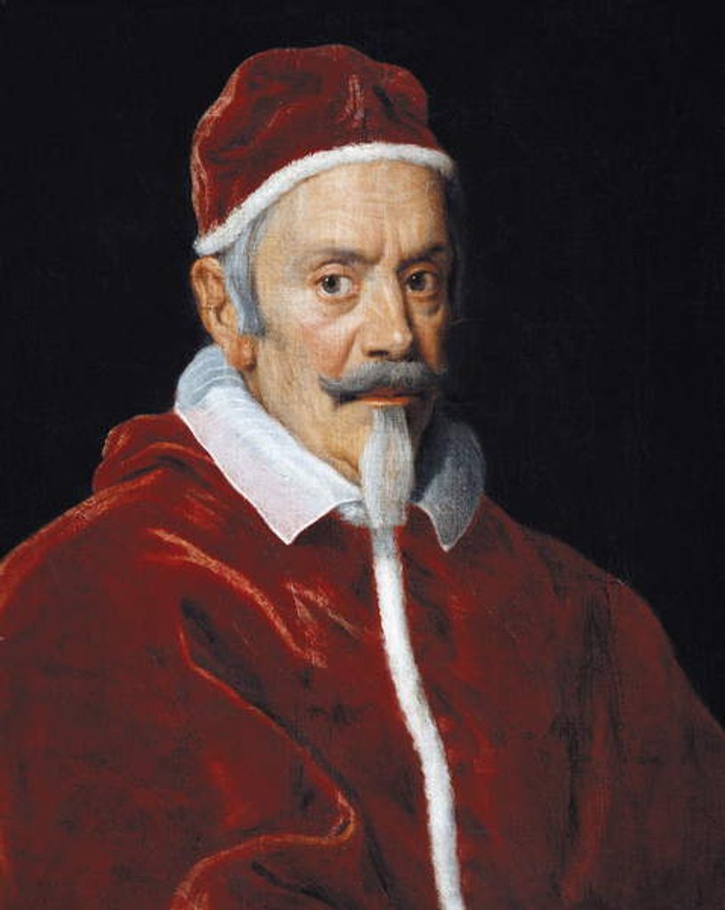 Detail of Portrait of Pope Clement X by Il Baciccio
