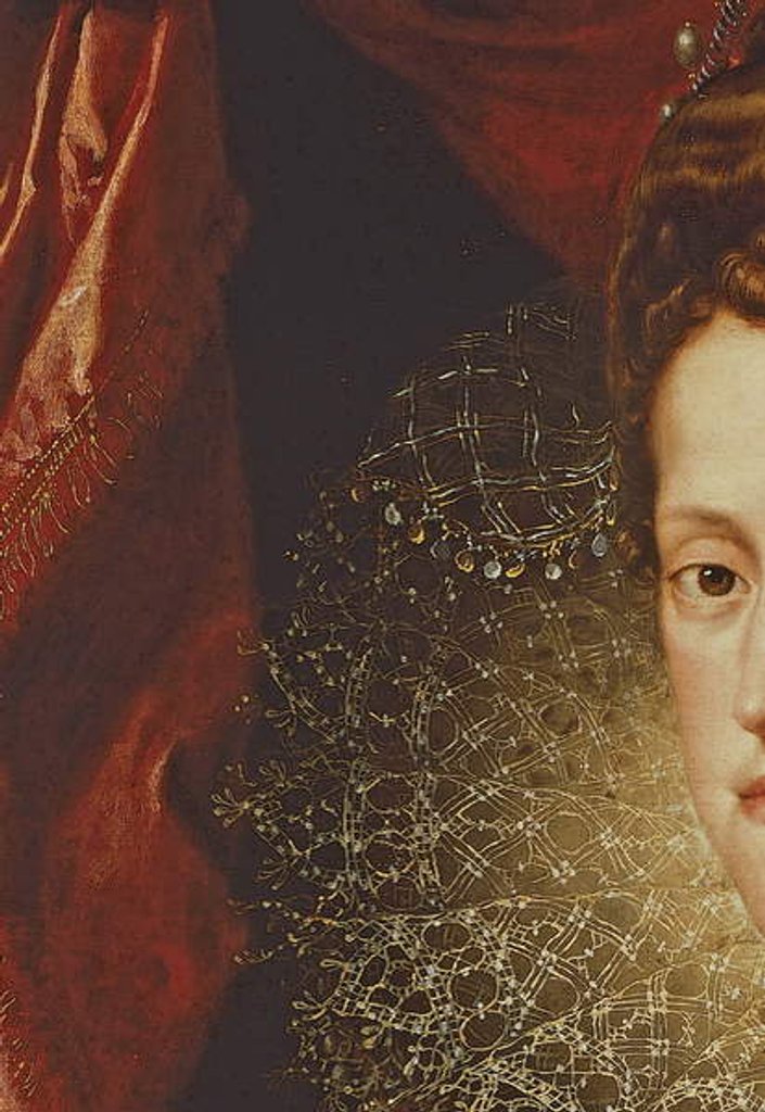 Detail of Portrait of Eleonora de Medici, Duchess of Mantua by Frans II Pourbus