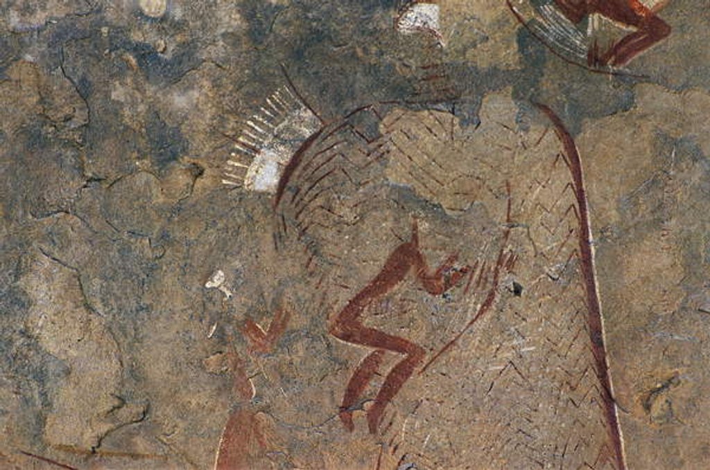Detail of Human Figures by Prehistoric Prehistoric