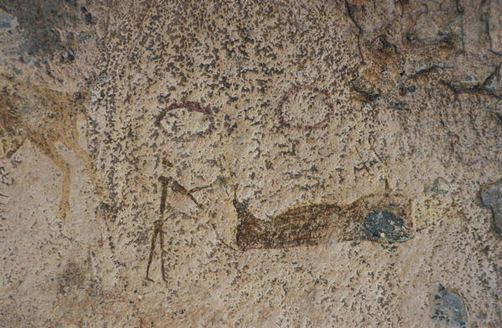 Detail of Human figures by Prehistoric Prehistoric