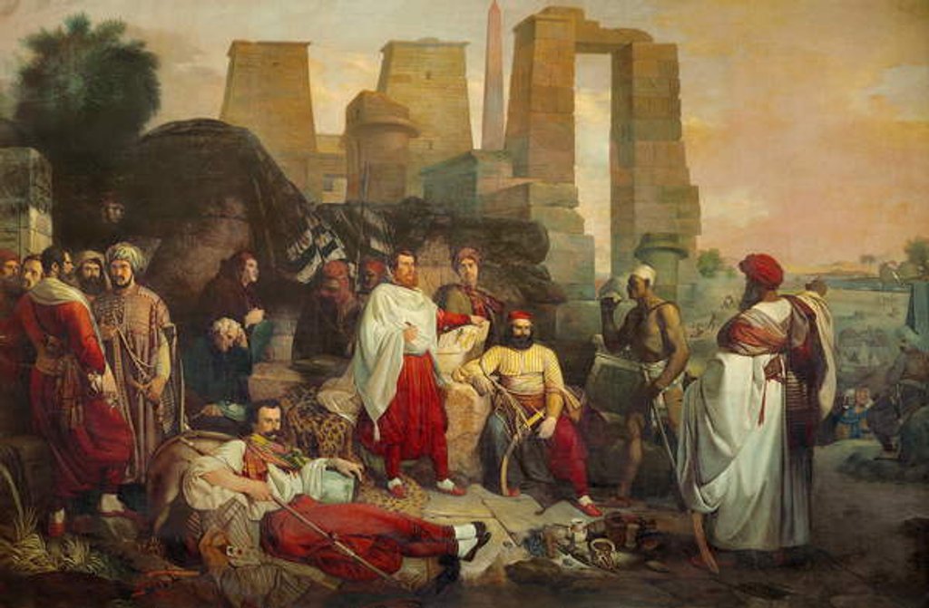 Detail of The Franco-Tuscan archaeological expedition to Egypt by Giuseppe Angelelli