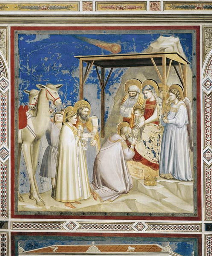Detail of Adoration of the Magi in the Scrovegni Chapel, Padua, 1303-05 by Giotto