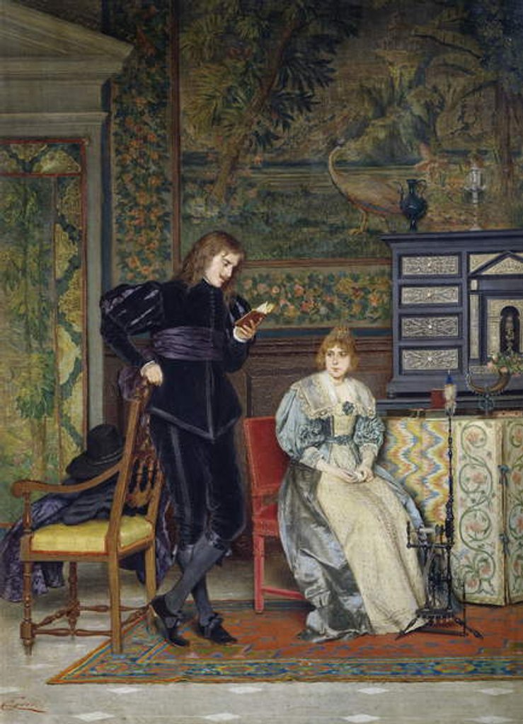 Detail of Sixteenth century interior scene by Odoardo or Edoardo Gelli