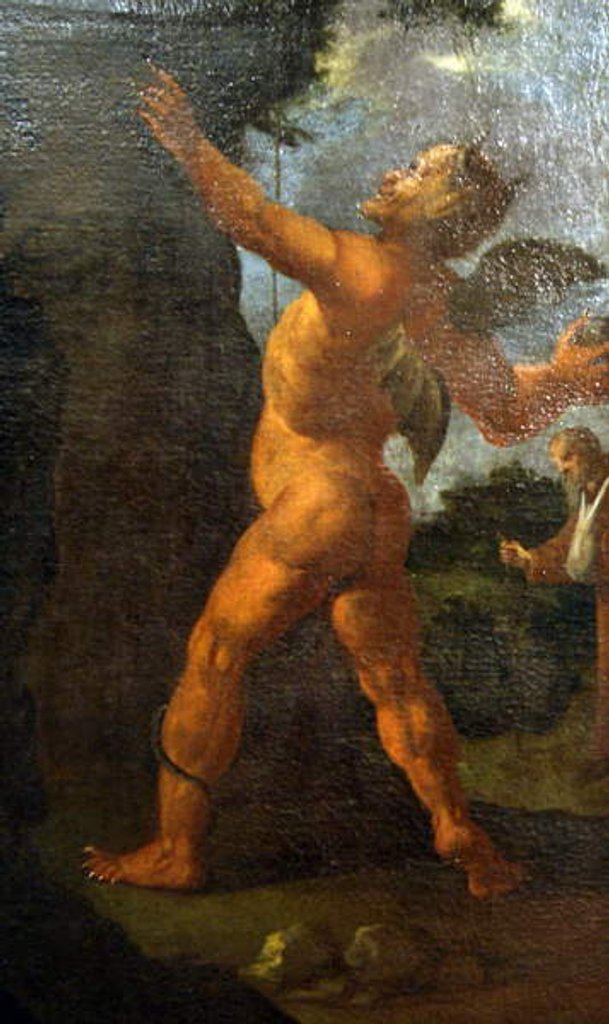 Detail of Fettered demon of Saint Bernard of Clairvaux. by Bento Coelho da Silveira