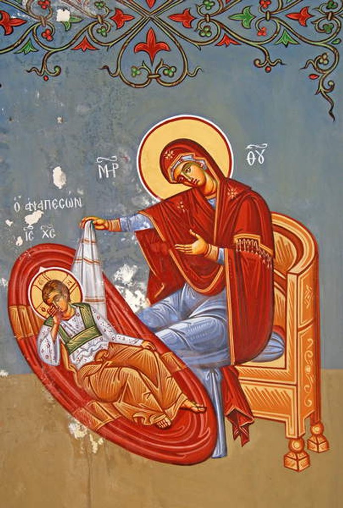 Detail of The Virgin Mary and Christ as young boy, Cyprus by Cypriot Cypriot