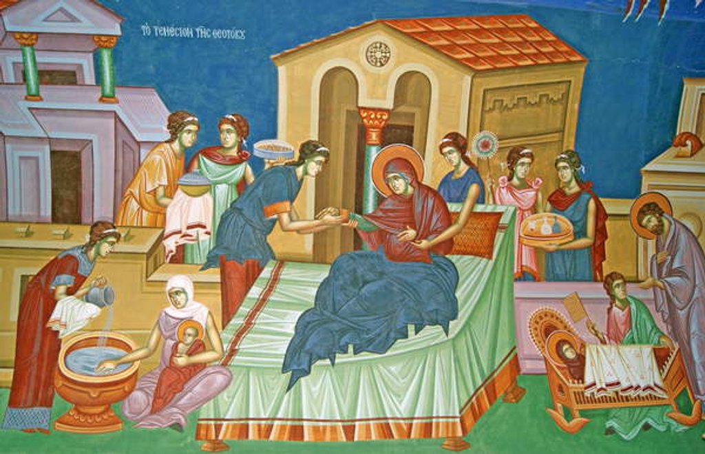Detail of The Birth of the Virgin, Cyprus by Cypriot Cypriot