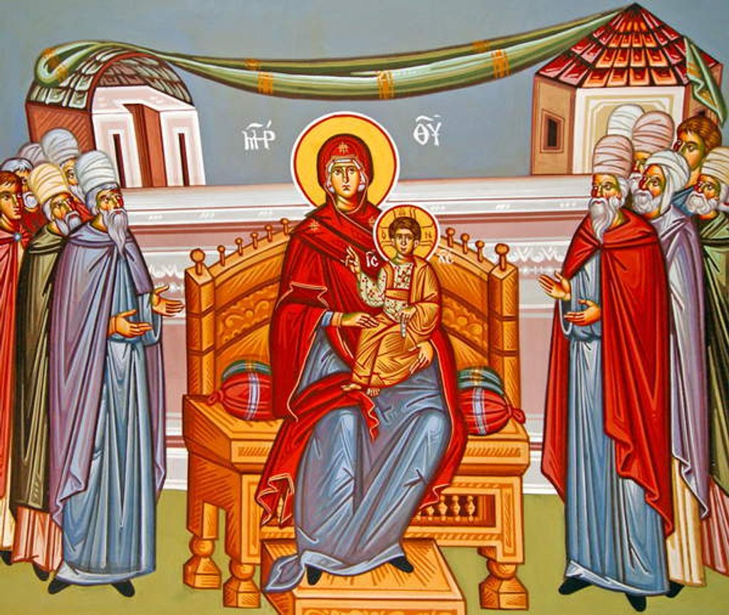 Detail of Elders celebrate the Virgin Mary, Cyprus, Cyprus by Cypriot Cypriot