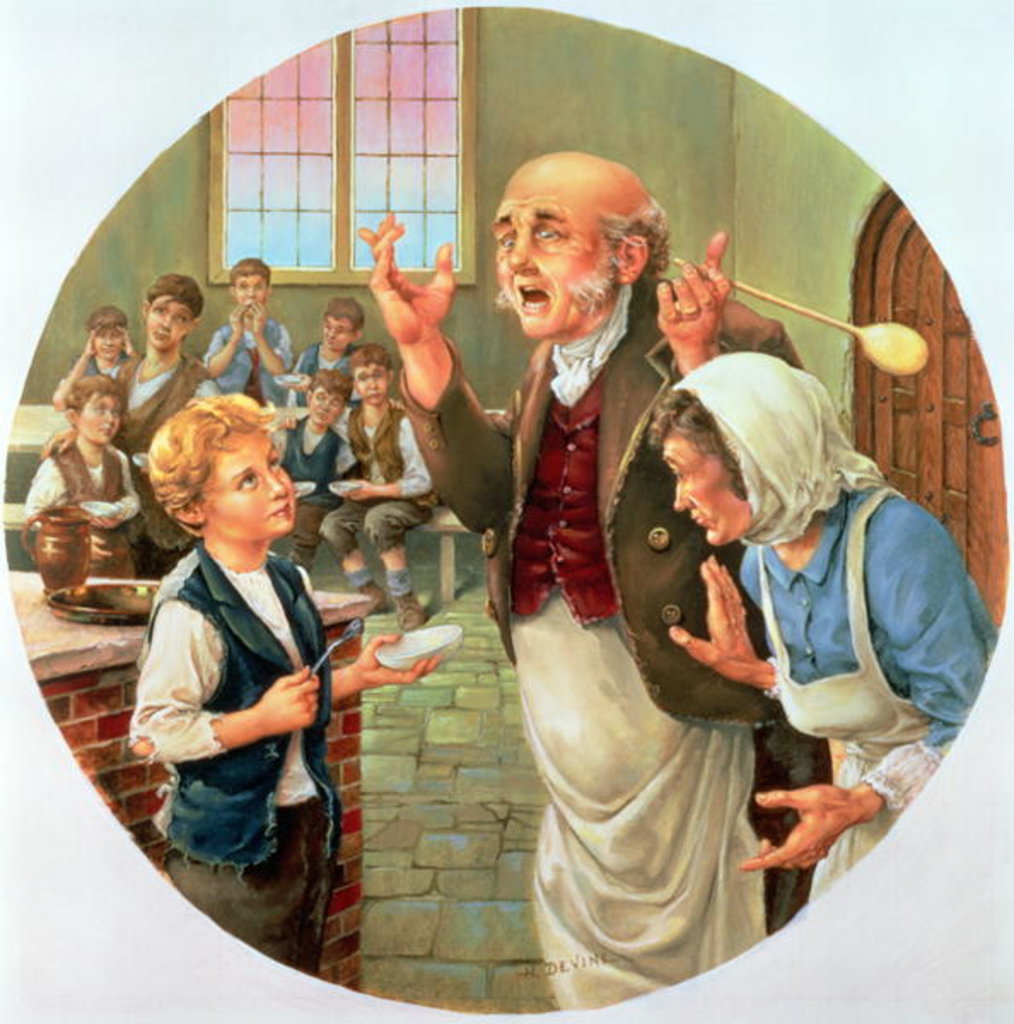 Detail of Oliver Twist 'asking for more' by H. Devine