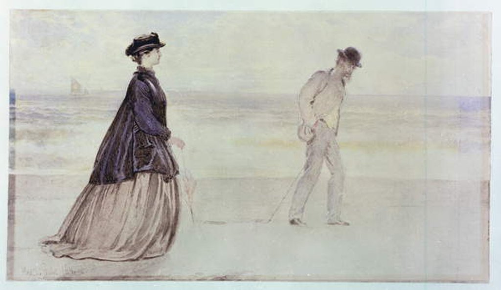 Detail of The Happy Pair - Mr. And Mrs. Lammle, 1864 by Marcus Stone