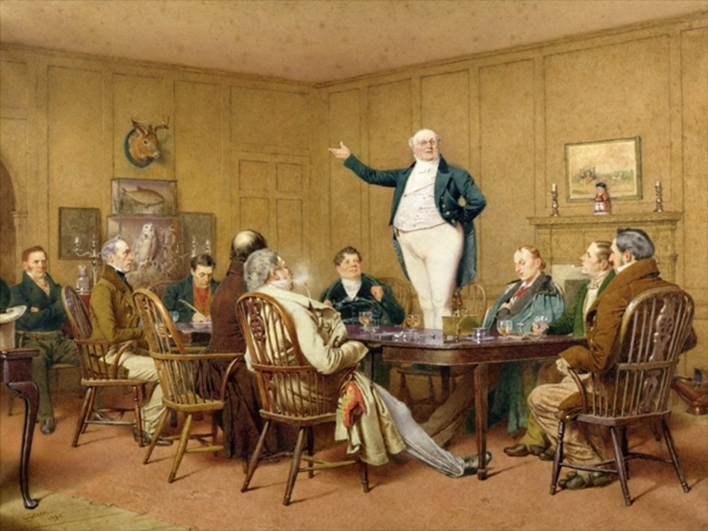 Detail of Mr Pickwick Addresses the Club, 1890 by Charles Green