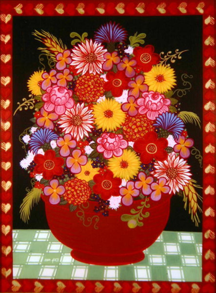 Detail of Bowl of Flowers by Ditz Ditz