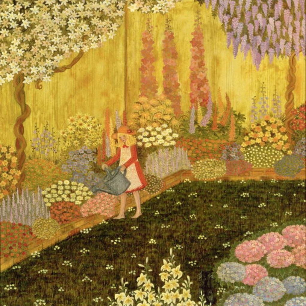 Detail of Girl in the Garden by Ditz Ditz
