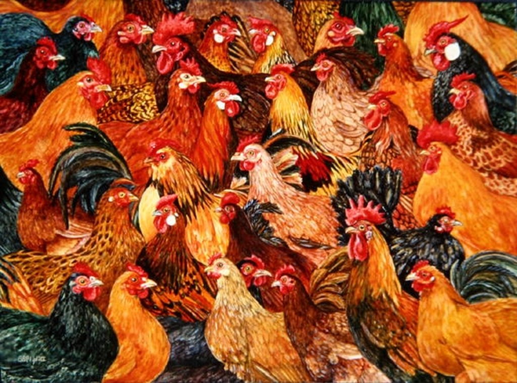 Detail of Fine Fowl by Ditz Ditz