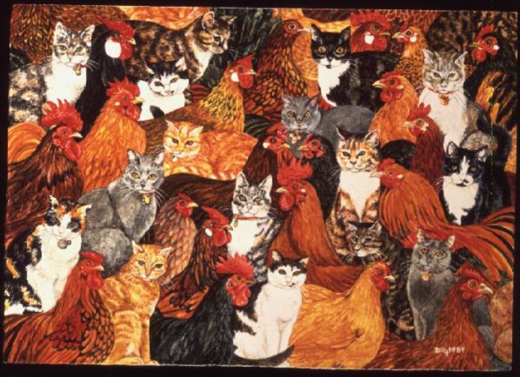 Detail of Chicken-Cats by Ditz Ditz