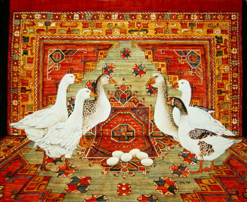 Detail of Six Geese A-Laying by Ditz Ditz