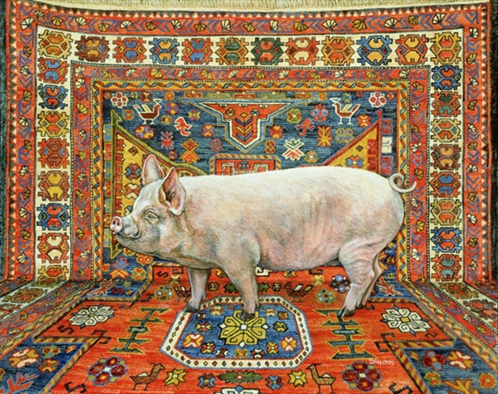 Detail of Singleton Carpet Pig by Ditz Ditz